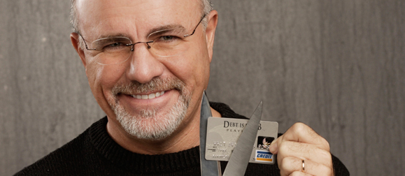 Dave Ramsey cutting up credit card